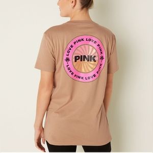 Victoria's Secret Pink Tropical Shine Short Sleeve t-shirt.  Brand New 💎